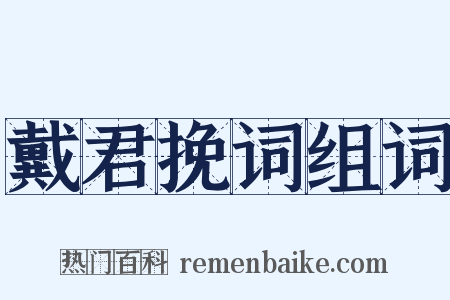 戴君挽词组词是什么意思的图片